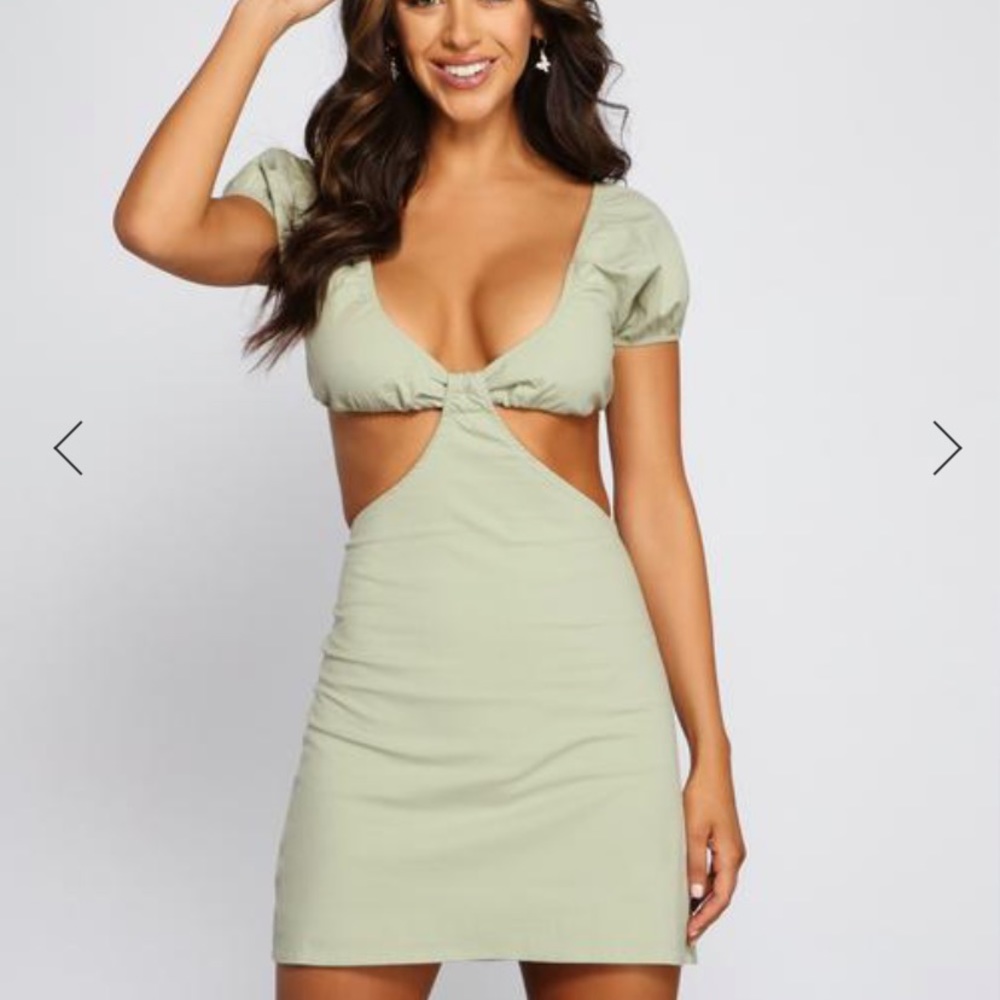 BOLD STUNNER CUTOUT MINI DRESS